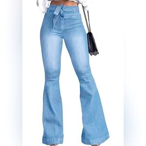 Light Blue Flare & Wide Leg Jeans
